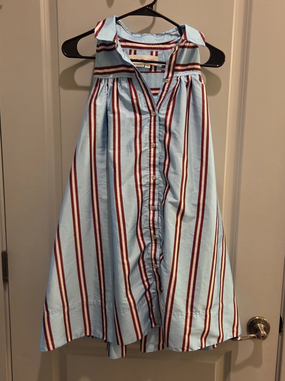Pernille Rosenkilde For Anthropologie Striped Button-Front Dress